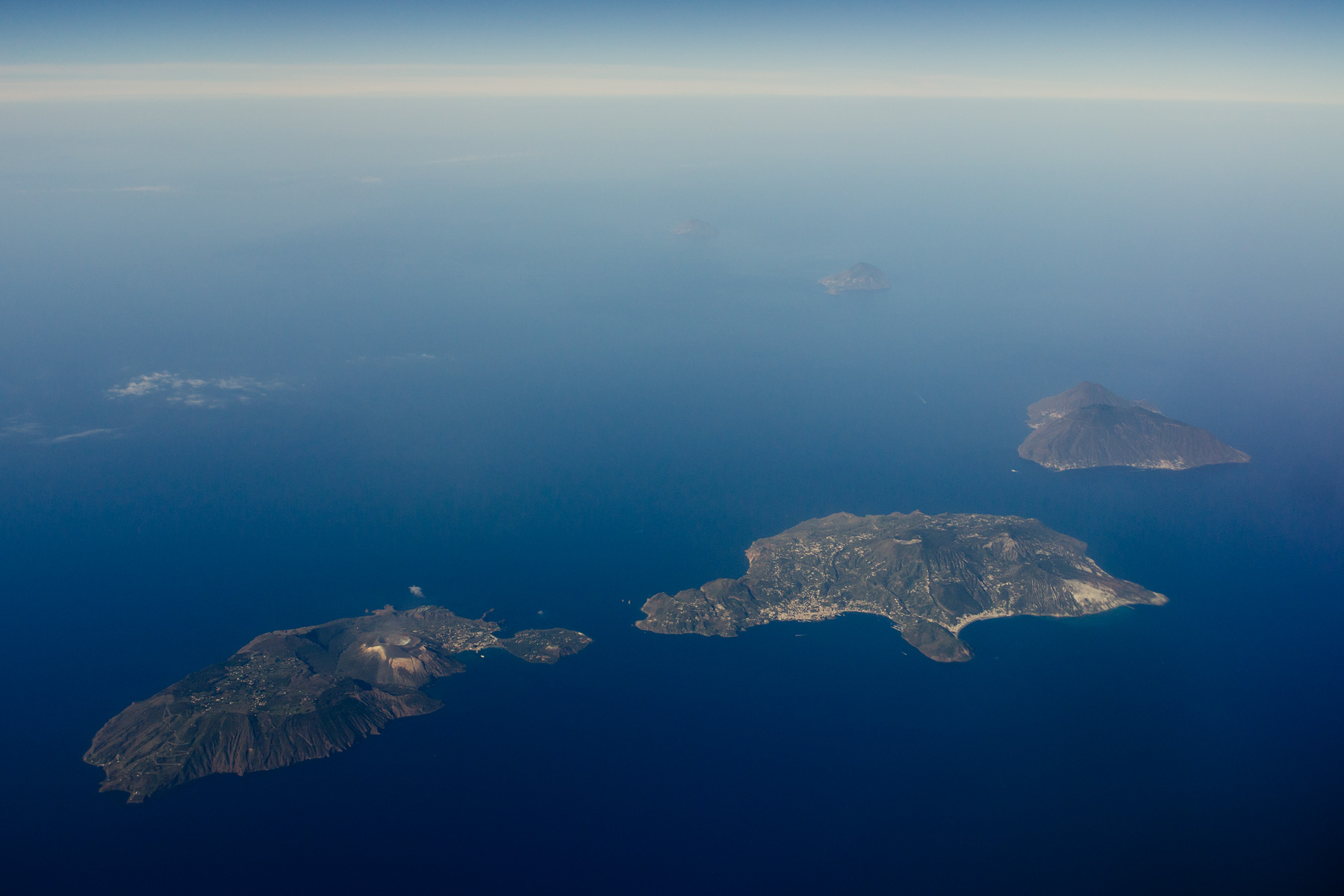 Aerial view of the Aeolian Islands