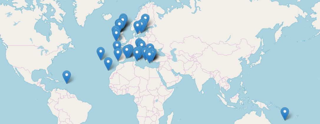 Clean energy islands map