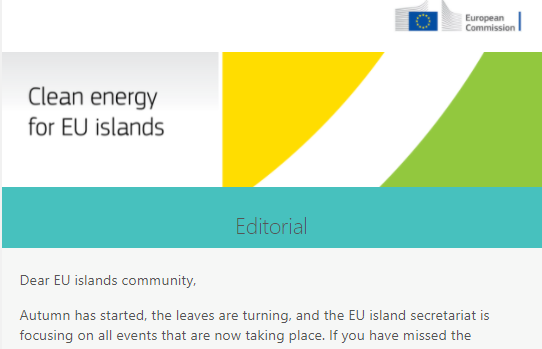 Clean energy for EU islands Newsletter October