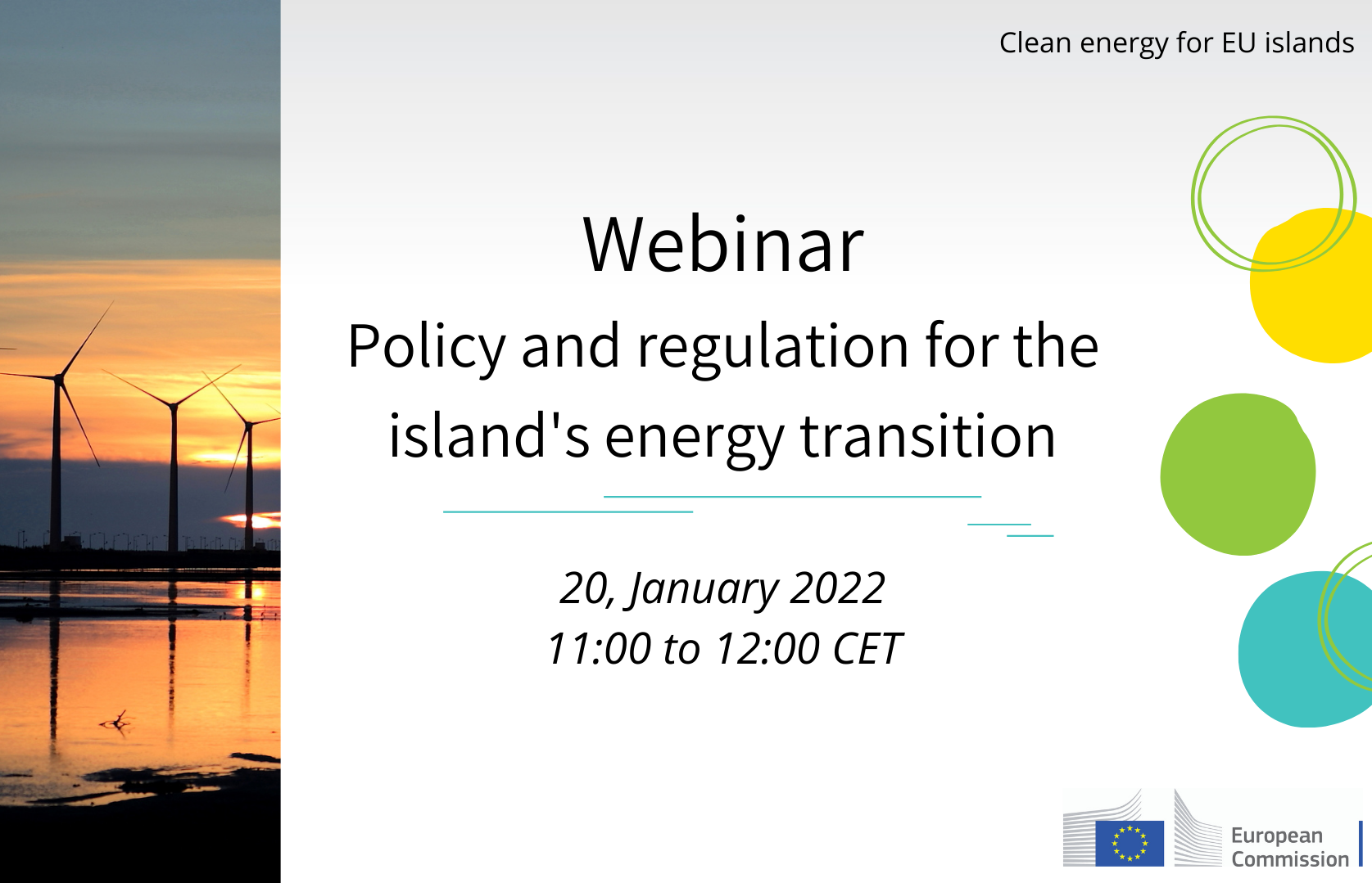 Webinar Policy and regulation for the island's energy transition